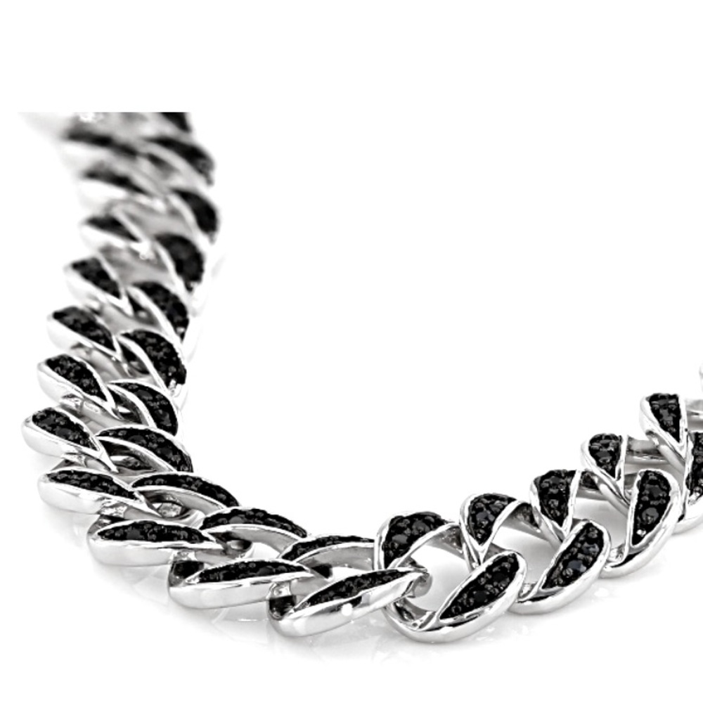 925 SS 1.72 CTW Black Spinel 7.25” Bracelet